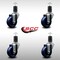Service Caster 3.5'' SS Solid Poly Wheel Swivel 1-5/8'' Expanding Stem Caster Set, 4PK SCC-SSEX20S3514-SPUS-158-4 - alternate 3